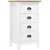 Image de Buffet Hill Blanc 46x35x80 Cm Bois De Pin Solide Vidaxl