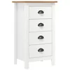 Image de vidaXL Buffet Hill Blanc 46x35x80 cm Bois de pin solide 288914