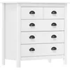 Image de Buffet Hill Blanc 79x40x80 Cm Bois De Pin Solide Vidaxl