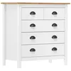 Image de Buffet Hill Blanc 79x40x80 Cm Bois De Pin Solide Vidaxl
