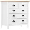 Image de vidaXL Buffet Hill Blanc 79x40x80 cm Bois de pin solide 288918