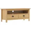 Image de Meuble Tv Hill Range Marron Miel 110x40x47cm Bois De Pin Solide Vidaxl