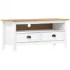 Image de Meuble tv hill range blanc 110x40x47cm bois de pin solide 288926