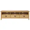 Image de Vidaxl meuble tv hill range marron miel 158x40x47cm bois de pin solide 288927