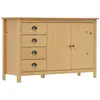 Image de Buffet Hill Marron Miel 130x40x80 Cm Bois De Pin Solide Vidaxl