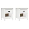 Image de Tables De Chevet 2 Pcs Hill 46x35x49,5 Cm Bois De Pin Solide Vidaxl