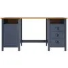 Image de Vidaxl bureau hill gris 150x50x74 cm bois de pin solide 289001