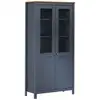 Image de Buffet Hill Gris 85x37x170,5 Cm Bois De Pin Solide Vidaxl