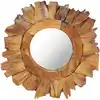 Image de Miroir Mural 40 Cm Teck Rond Vidaxl