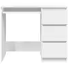Image de Vidaxl bureau blanc 90x45x76 cm bois d’ingénierie 801373