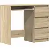 Image de Bureau Chêne Sonoma 90x45x76 Cm Bois D’ingénierie Vidaxl