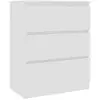 Image de Vidaxl buffet blanc 60x35x76 cm bois d'ingénierie 801382