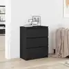 Image de Buffet Noir 60x35x76 Cm Bois D'ingénierie Vidaxl