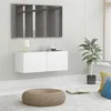 Image de vidaXL Meuble TV Blanc 80x30x30 cm Aggloméré