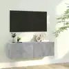 Image de Meuble Tv Gris Béton 100x30x30 Cm Bois D’ingénierie Vidaxl