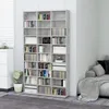 Image de vidaXL Armoire à CD Gris béton 102x16x1775 cm Bois dingénierie 801782