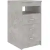 Image de Armoire À Tiroirs Gris Béton 40x50x76 Cm Bois D'ingénierie Vidaxl