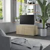 Image de vidaXL Meuble TV Chêne sonoma 80x34x36 cm Aggloméré