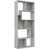 Image de Vidaxl bibliothèque gris béton 67x24x161 cm bois d'ingénierie