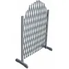 Image de vidaXL Clôture en Treillis Panneau de Clôture Treillis Extensible Support Rosiers Jardin Arrière-Cour Extérieur 18x1 m Gris 310036