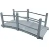 Image de Pont De Jardin Gris 140x60x56 Cm Bois De Sapin Massif Vidaxl