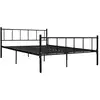 Image de Vidaxl cadre de lit sans matelas noir métal 180x200 cm cadre 2 personnes