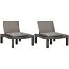 Image de Chaises De Salon De Jardin Et Coussins 2pc Plastique Anthracite Vidaxl