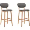 Image de Tabourets De Bar Lot De 2 Gris Clair Tissu Vidaxl