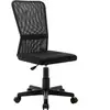 Image de Chaise De Bureau Noir 44x52x100 Cm Tissu En Maille Vidaxl