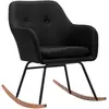 Image de Chaise À Bascule Noir Tissu Vidaxl