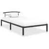 Image de Cadre De Lit Sans Matelas Noir Métal 90x200 Cm Vidaxl