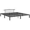 Image de Vidaxl cadre de lit sans matelas noir métal 180x200 cm cadre 2 personnes
