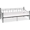 Image de Cadre De Lit De Repos Sans Matelas Noir Métal 90x200 Cm Vidaxl