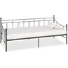 Image de Cadre De Lit De Repos Sans Matelas Gris Métal 90x200 Cm Vidaxl