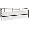 Image de Cadre De Lit De Repos Sans Matelas Noir Métal 90x200 Cm Vidaxl