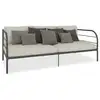 Image de Vidaxl cadre de lit de repos sans matelas gris métal 90x200 cm cadre 1 personne