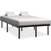 Image de Cadre De Lit Sans Matelas Noir Métal 140x200 Cm Vidaxl