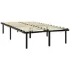 Image de Vidaxl cadre de lit sans matelas noir métal 160x200 cm 284682