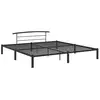 Image de Vidaxl cadre de lit sans matelas noir métal 200x200 cm cadre 2 personnes