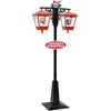 Image de Lampadaire De Noël Avec Père Noël Noir Et Rouge 81x40x188cm Pvc Vidaxl