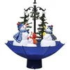 Image de Arbre De Noël Neigeux Avec Base De Parapluie Bleu 75 Cm Pvc Vidaxl