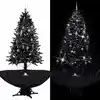 Image de Arbre De Noël Neigeux Avec Base De Parapluie Noir 190 Cm Pvc Vidaxl