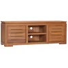 Image de Meuble Tv 110x30x40 Cm Bois De Teck Massif Vidaxl