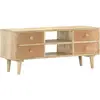 Image de Meuble Tv 110x30x45 Cm Bois De Manguier Solide Vidaxl