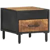 Image de Table De Chevet 40x40x35 Cm Bois De Manguier Brut Vidaxl