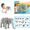 Image de Puzzle 3d Éléphant Junior En Mousse Grise - 75 Pièces De Toi-toys