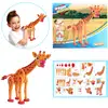 Image de Puzzle 3d Giraffe Junior En Mousse Orange - 104 Pièces