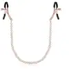 Image de Rosy Gold - Pinces Tétons Rose Gold Chaîne Perles - Accessoire BDSM