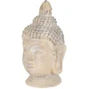 Image de Tête De Bouddha En Pierre Artificielle Beige-gris Objet Décoratif Statue 55 Cm