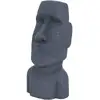 Image de Statue Île De Pâques Moai Rapa Nui Figure Déco Sculpture Jardin Tête 53,5cm Gris